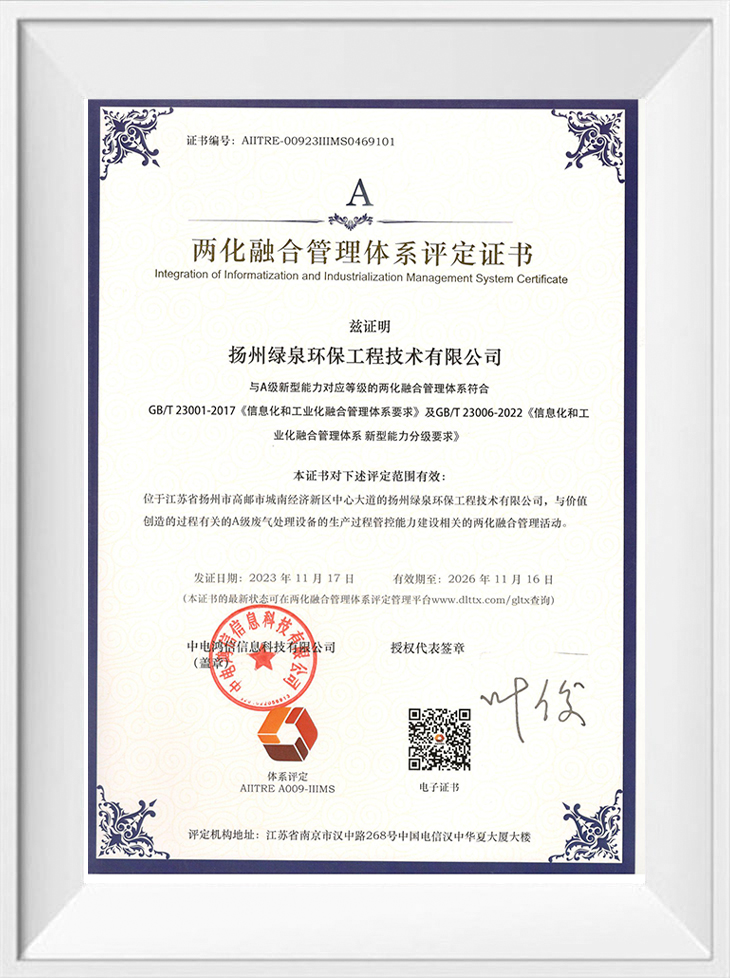 Certificatorium iudicium ad integrationem informatization et industrialem procuratio ratio